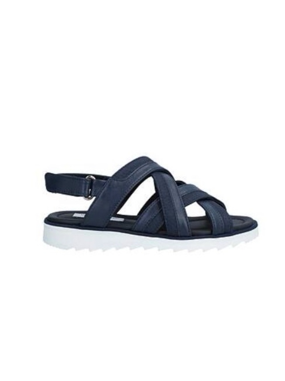 Dolce & Gabbana Navy Crisscross Kids Sandals with White Sole